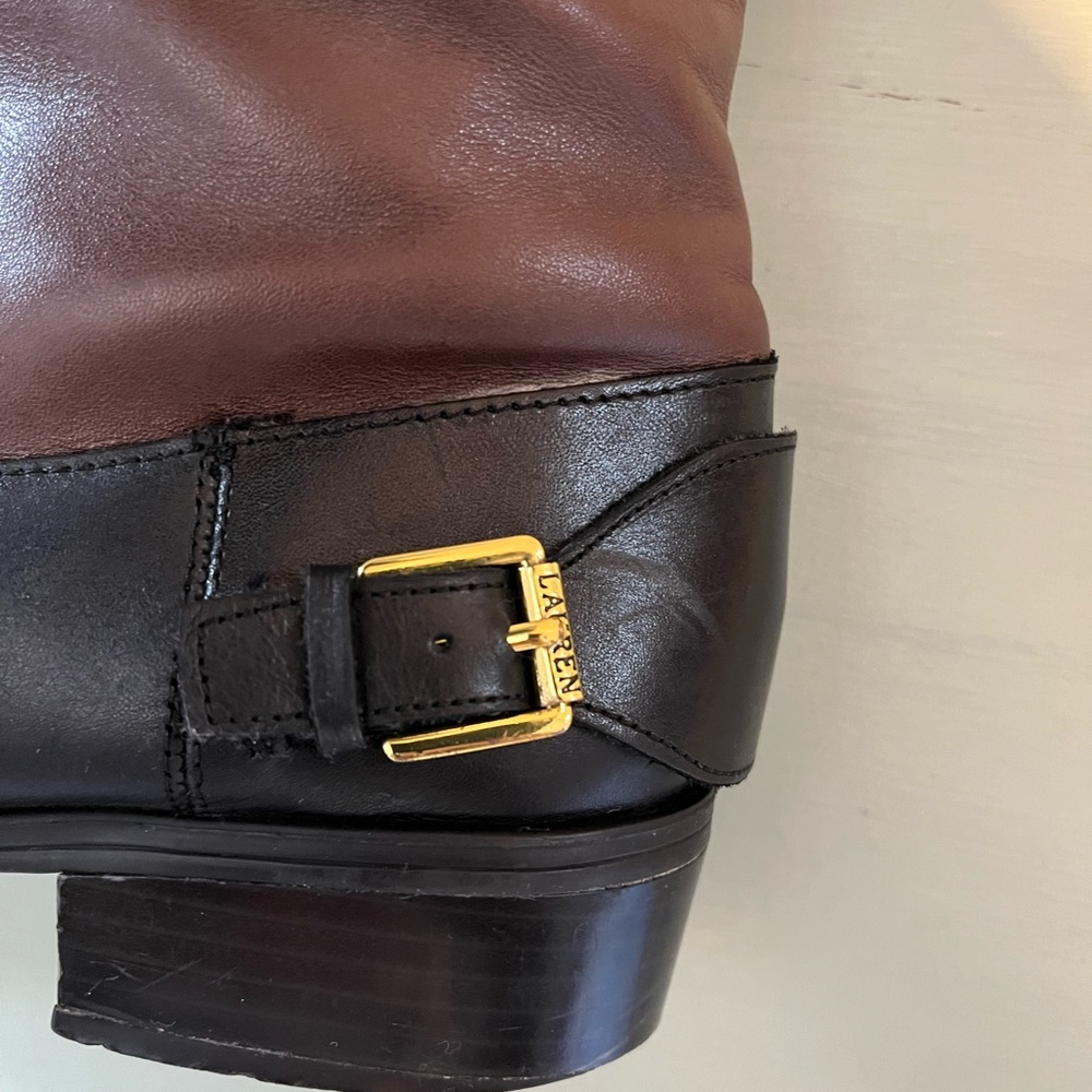 Lauren Ralph Lauren Genuine Leather Tall Riding Boots - Picture 6 of 8